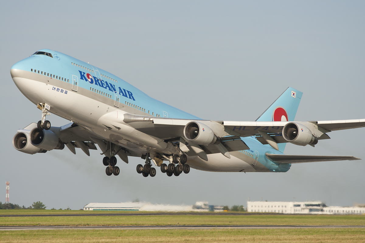 boeing 747 korean takeoff